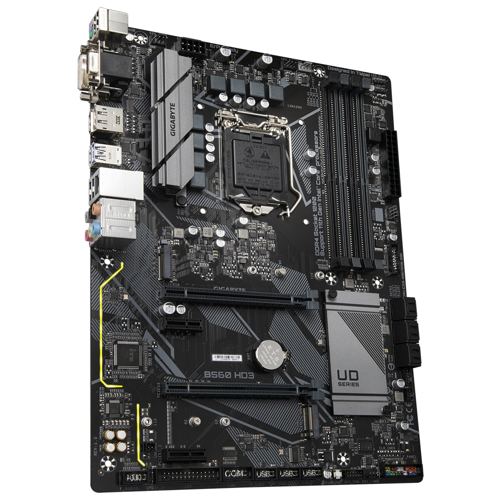 Bekijk afbeelding 3 van Gigabyte 1200 B560 HD3 - 2xM.2/DP/HDMI/DVI/VGA/ATX